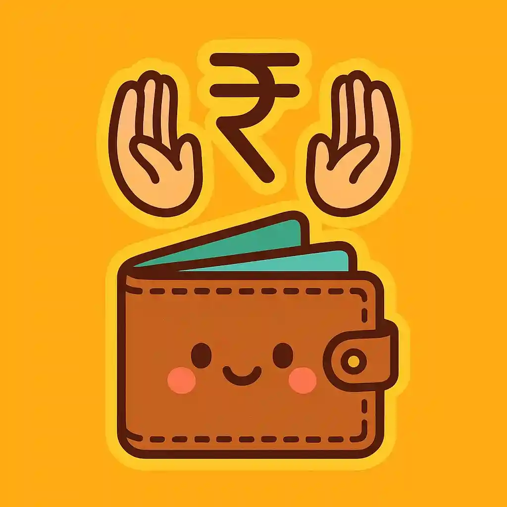 Hand passing a woven wallet